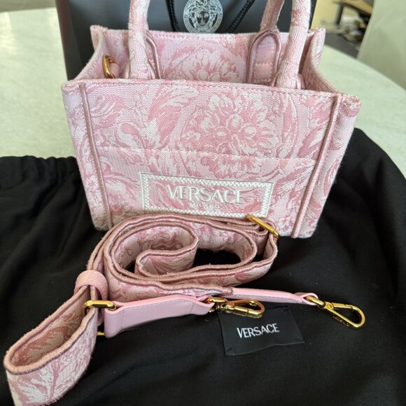 VERSACE Barocco Athena Mini Pink Tote Bag 1015288 - Picture 16 of 16